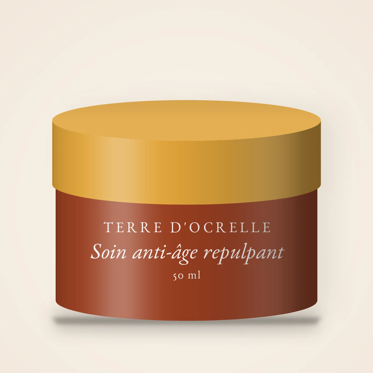 Soin anti-âge repulpant à l'huile de prune – Terre d'Ocrelle, pot 50 ml