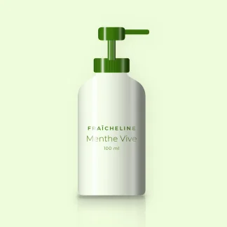 Gel douche Menthe Vive velouté – Fraîcheline, flacon-pompe 100 ml