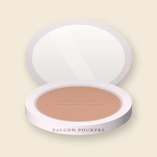 Terre de soleil estompable à la fleur d'oranger – Balcon Pourpre, boîtier 10 g, teinte 02 Sable rosé