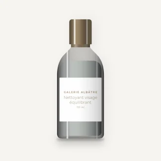 Nettoyant visage équilibrant au charbon végétal – Galerie Albâtre, flacon 150 ml