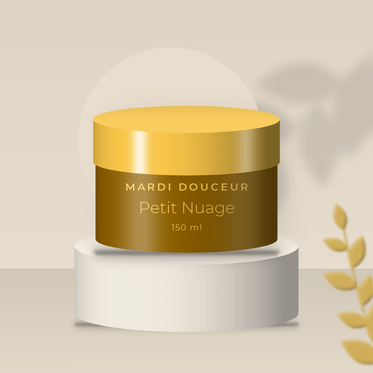 Masque capillaire Petit Nuage au beurre de cacao – Mardi Douceur, photo d'ambiance