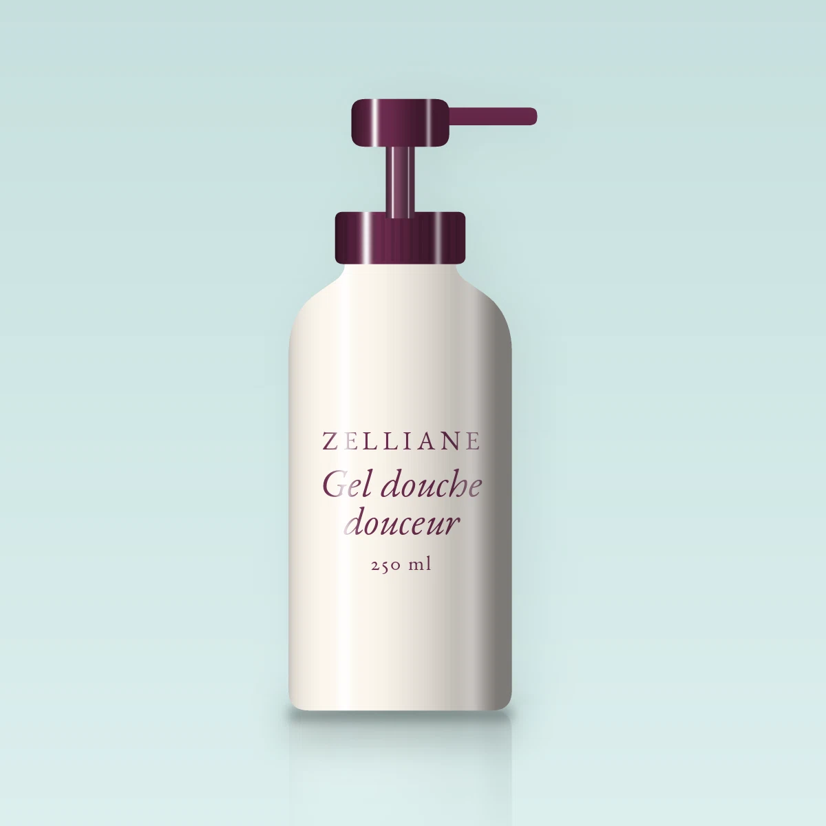 Gel douche et bain douceur à l'huile de camélia – Zelliane, flacon-pompe 250 ml