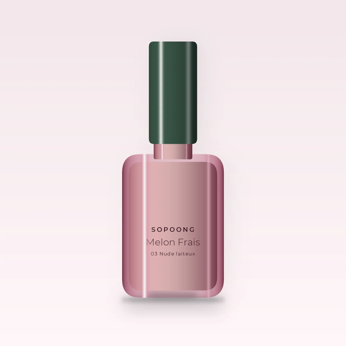 Vernis à ongles effet semi-permanent Melon Frais – Sopoong, flacon 10 ml, teinte 03 Nude laiteux
