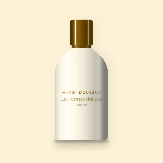 Lait corps délicat à l'acide hyaluronique – Mardi Douceur, flacon 400 ml