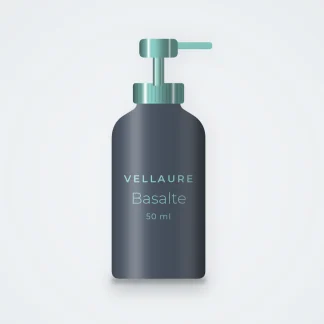 Soin visage unifiant Basalte – Vellaure, flacon-pompe 50 ml