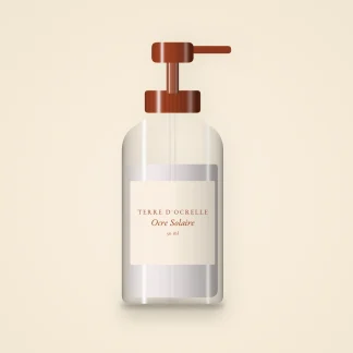 Crème hydratante désaltérante Ocre Solaire – Terre d'Ocrelle, flacon-pompe 50 ml