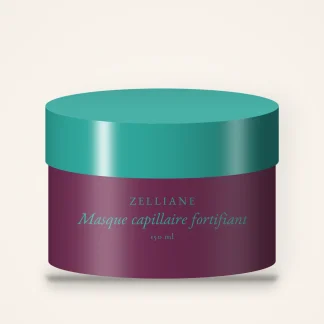 Masque capillaire fortifiant à la fleur d'hibiscus – Zelliane, pot 150 ml