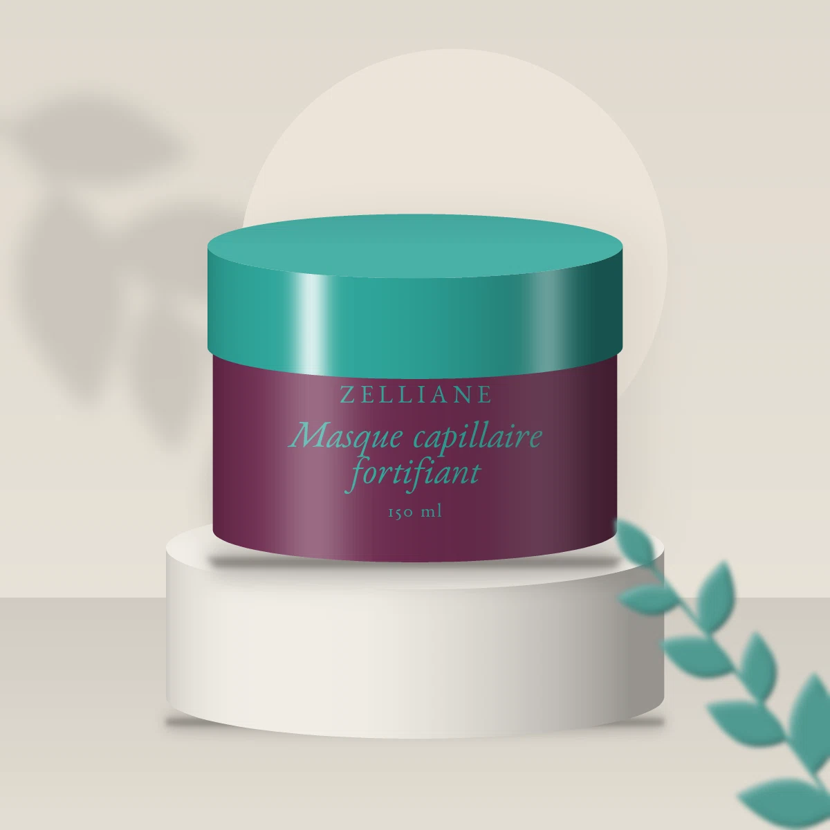 Masque capillaire fortifiant à la fleur d'hibiscus – Zelliane, photo d'ambiance