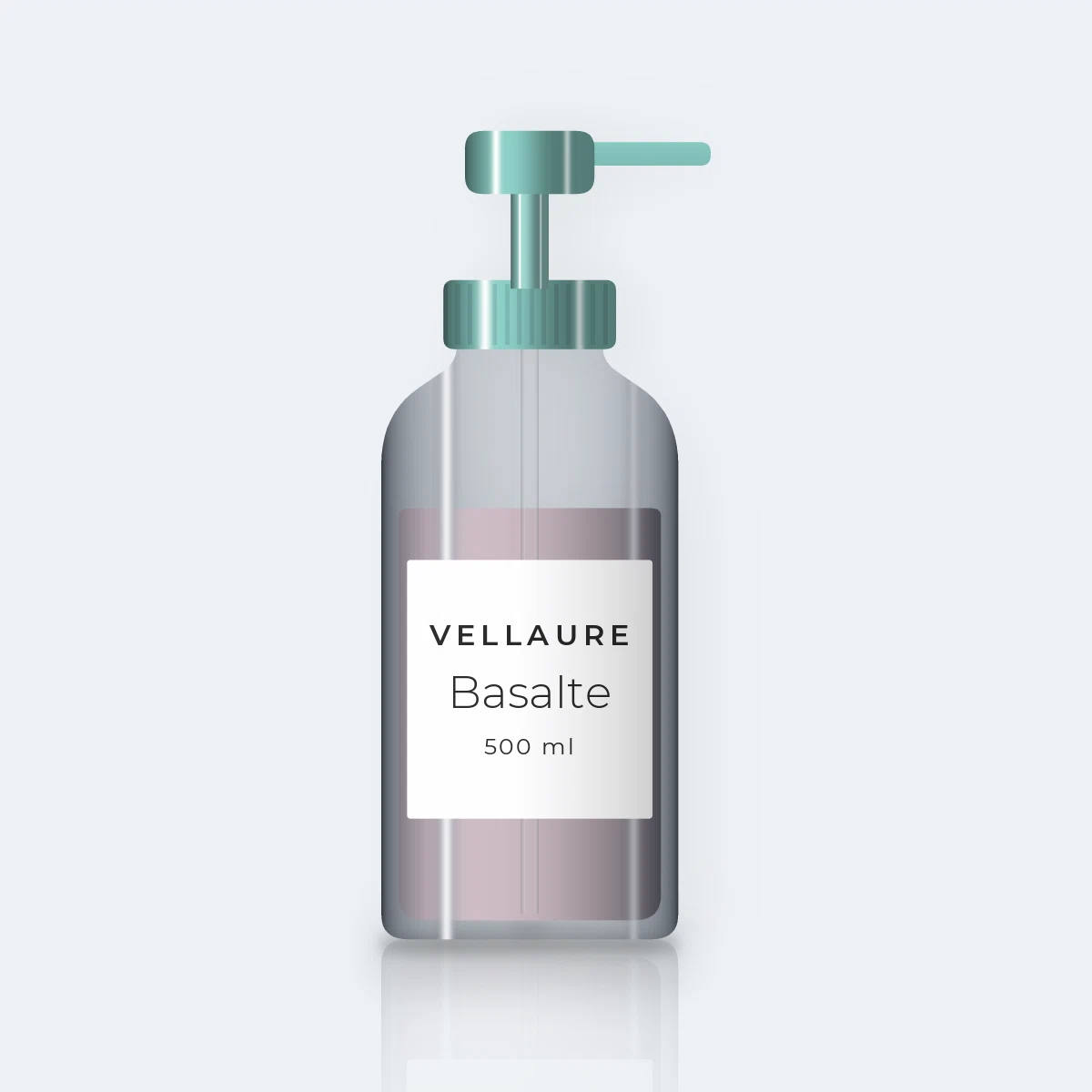 Gel douche Basalte à l'huile d'amande douce – Vellaure, flacon-pompe 500 ml