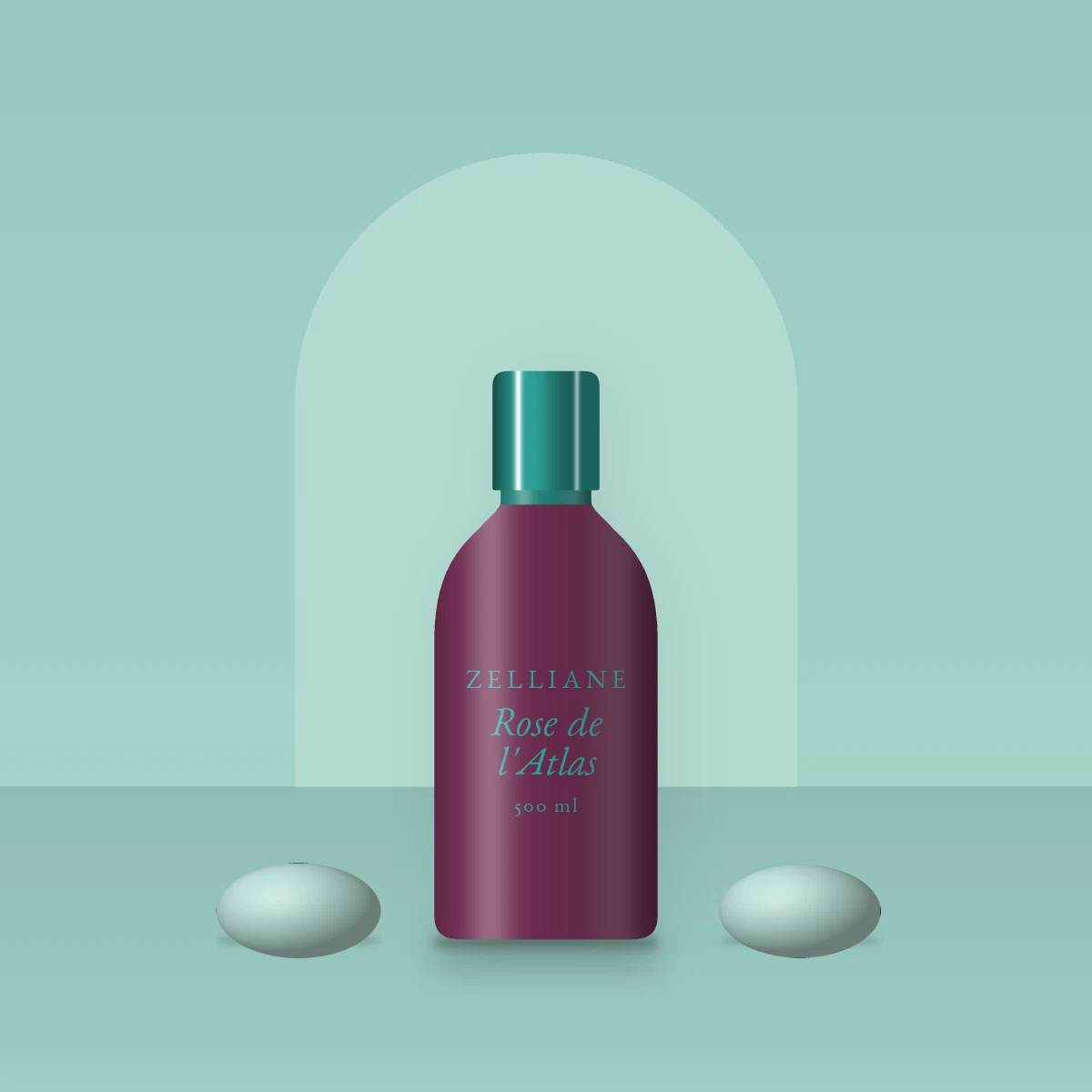 Shampooing hydratant Rose de l'Atlas – Zelliane, photo d'ambiance