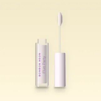 Gloss sensoriel Fluo Party – Bonbon Néon, flacon applicateur 6 ml, teinte 01 Cristal