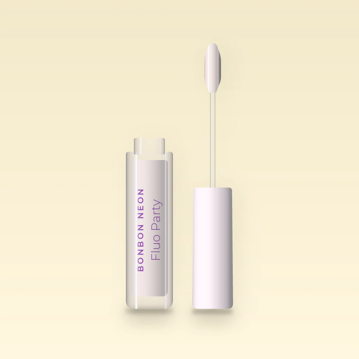 Gloss sensoriel Fluo Party – Bonbon Néon, flacon applicateur 6 ml, teinte 01 Cristal