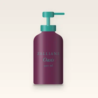 Nettoyant visage éclat Oasis – Zelliane, flacon-pompe 400 ml
