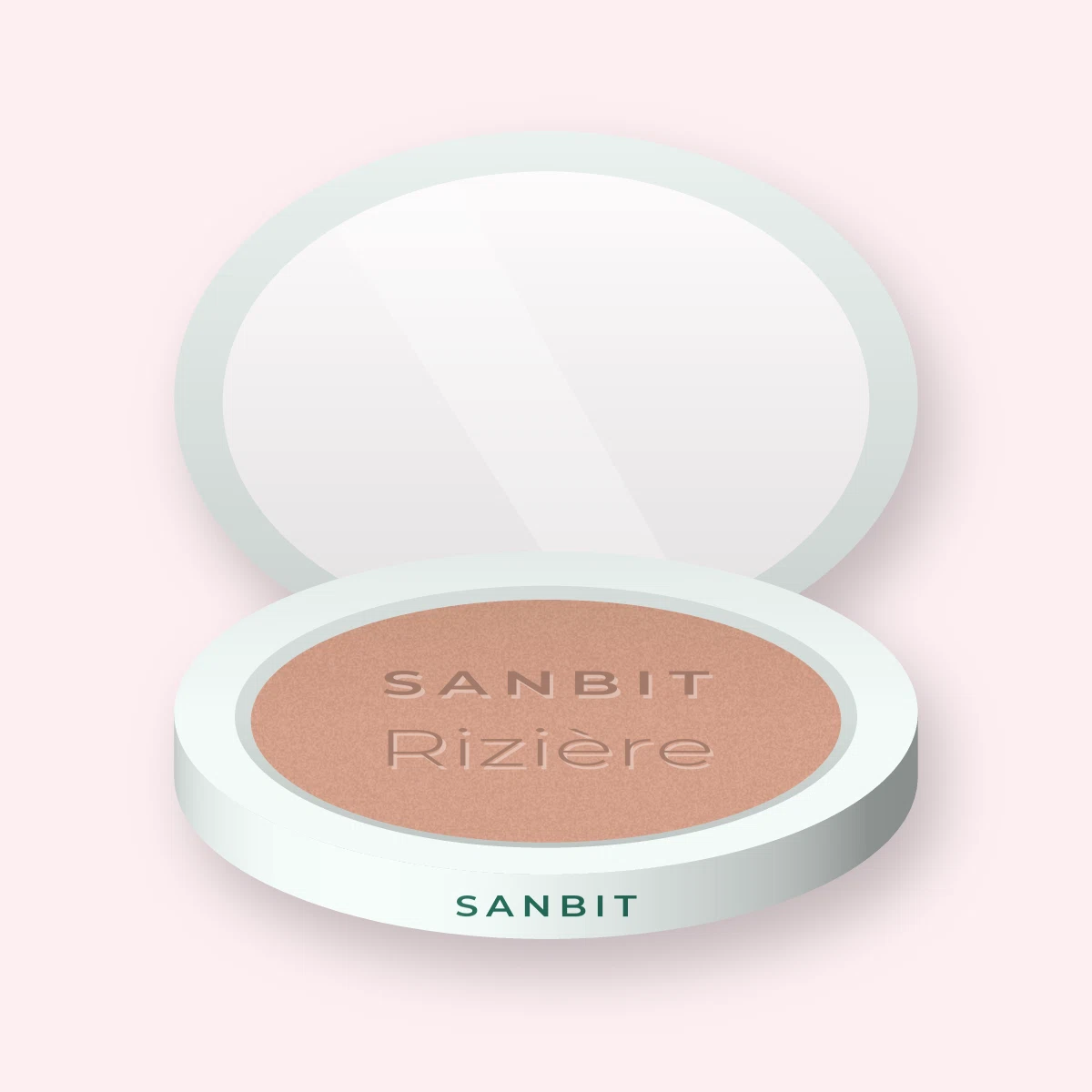 Terre de soleil Rizière à l'huile de jojoba – Sanbit, boîtier 10 g, teinte 02 Sable rosé