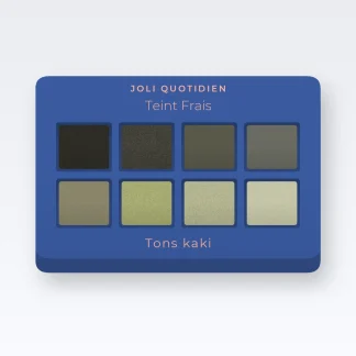 Palette yeux voyage Teint Frais – Joli Quotidien, 9 × 1 g, teinte Tons kaki