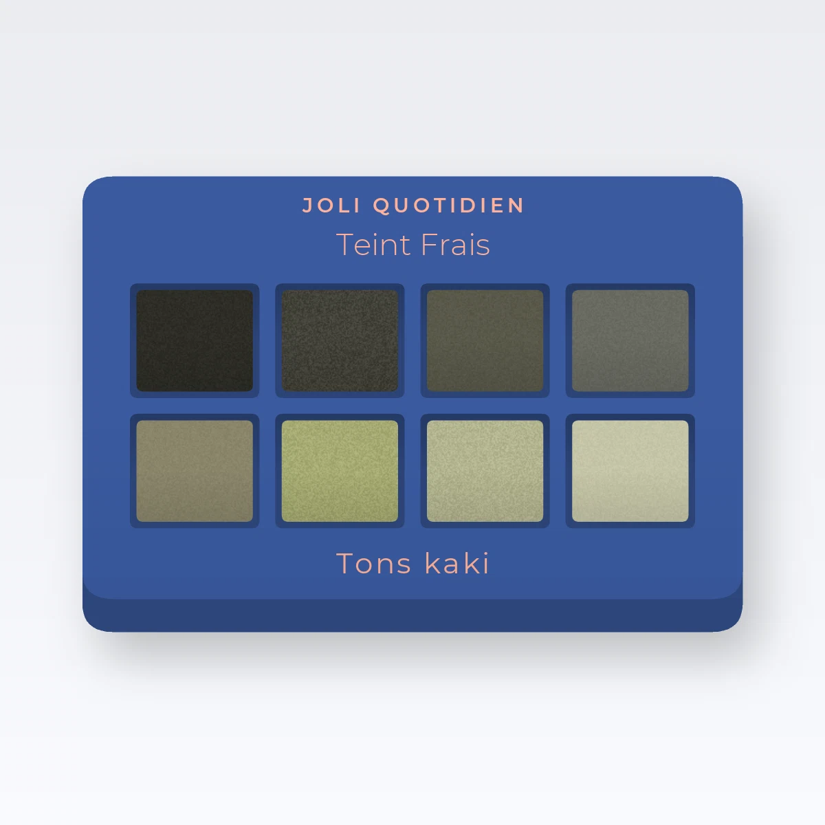 Palette yeux voyage Teint Frais – Joli Quotidien, 9 × 1 g, teinte Tons kaki