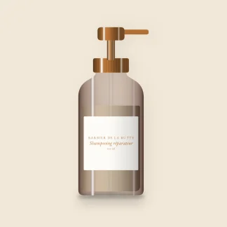 Shampooing réparateur à l'extrait de romarin – Barbier de la Butte, flacon-pompe 100 ml