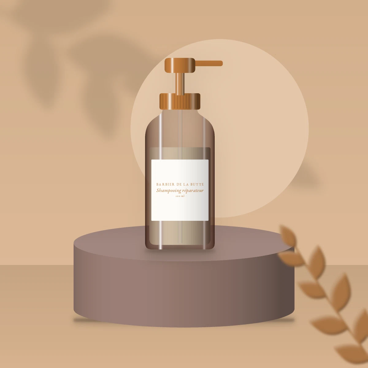 Shampooing réparateur à l'extrait de romarin – Barbier de la Butte, photo d'ambiance
