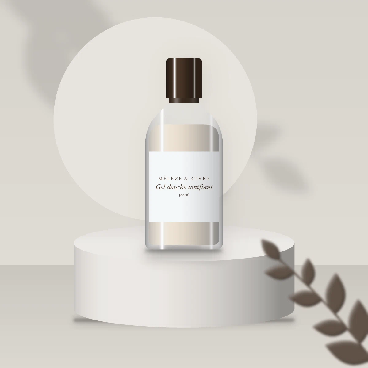 Gel douche tonifiant à l'huile d'avocat – Mélèze & Givre, photo d'ambiance
