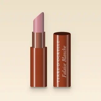 Rouge à lèvres Falaise Blanche ultra-confort – Terre d'Ocrelle, étui 3,5 g, teinte 04 Rose poudré