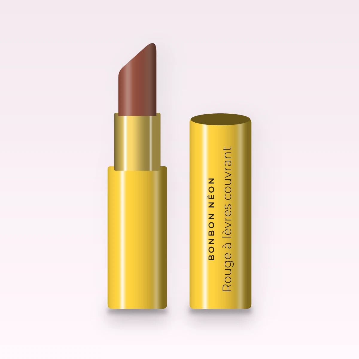 Rouge à lèvres couvrant à l'huile de framboise – Bonbon Néon, étui 3,8 g, teinte 19 Cannelle