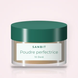 Poudre perfectrice à l'hibiscus – Sanbit, pot 9 g, teinte 10 Doré