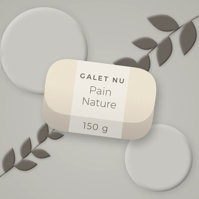 Savon Pain Nature à l'huile d'avocat – Galet Nu, photo d'ambiance