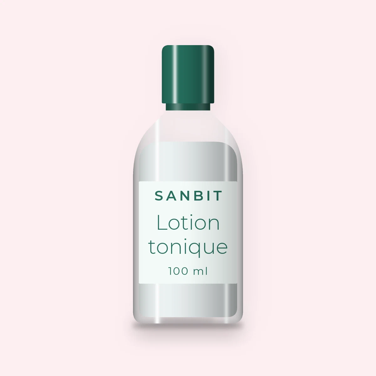 Lotion tonique peaux sensibles à l'acide lactique – Sanbit, flacon 100 ml