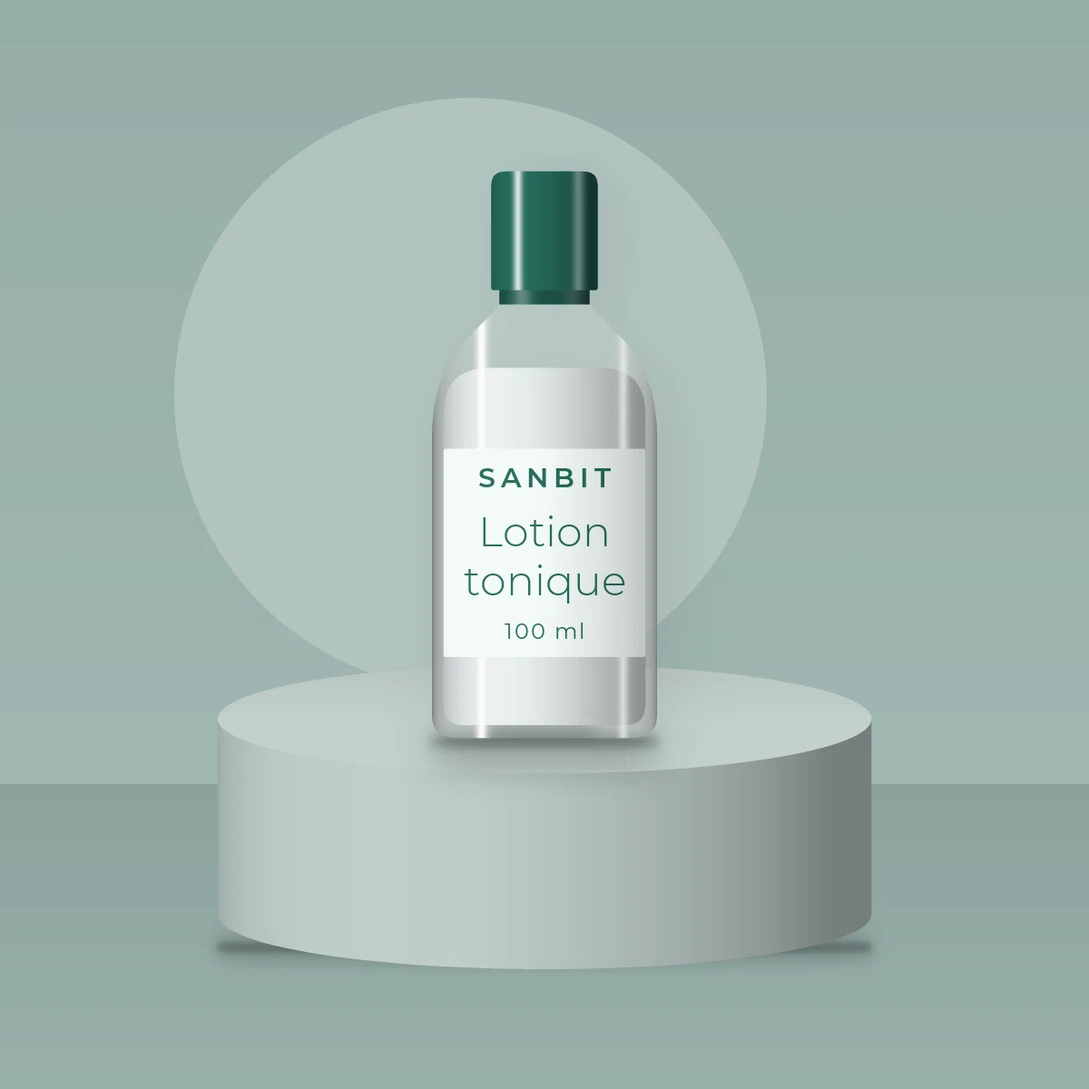 Lotion tonique peaux sensibles à l'acide lactique – Sanbit, photo d'ambiance