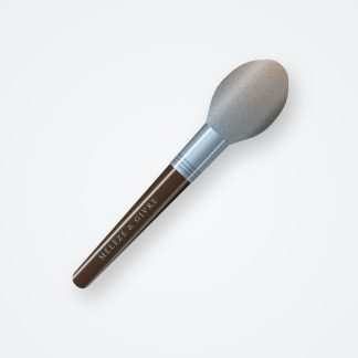 Brosse demi-ronde en bois d'olivier – Mélèze & Givre, vue de face