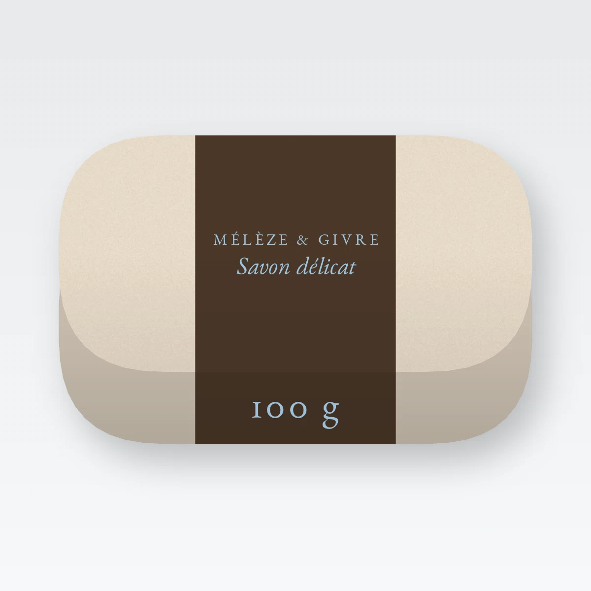 Savon délicat à l'argile verte – Mélèze & Givre, pain 100 g