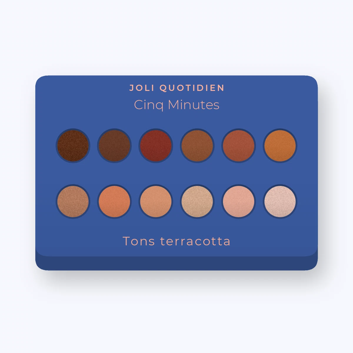 Palette yeux résistante à l'eau Cinq Minutes – Joli Quotidien, 4 × 1,2 g, teinte Tons terracotta