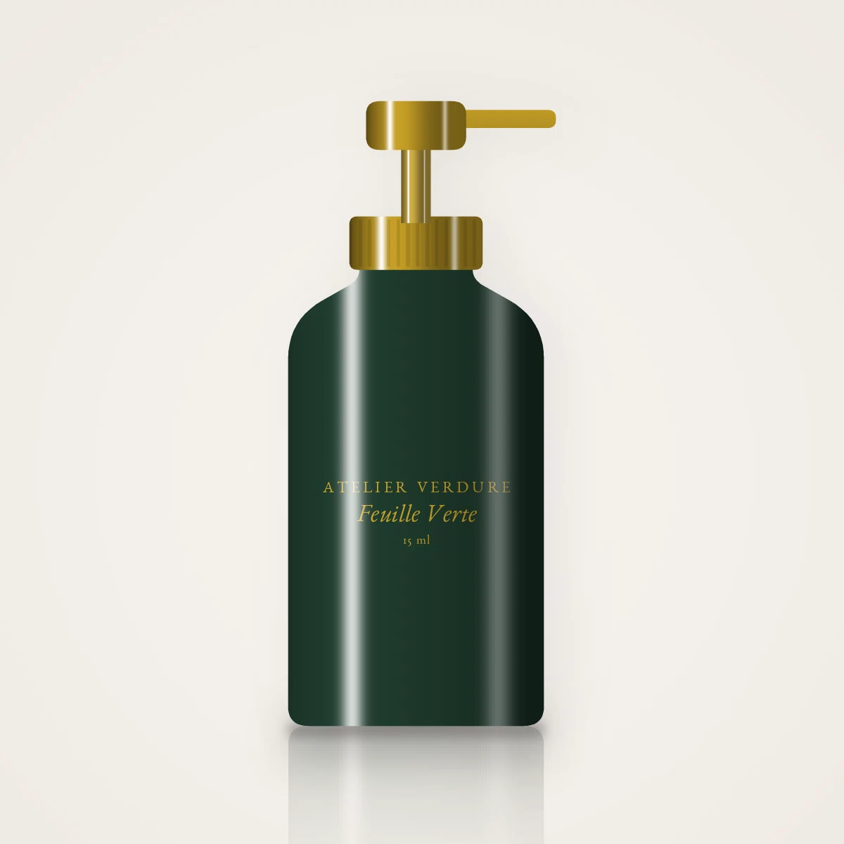 Sérum repulpant Feuille Verte – Atelier Verdure, flacon-pompe 15 ml