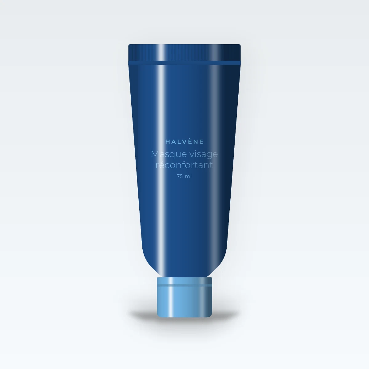 Masque visage réconfortant au charbon végétal – Halvène, tube 75 ml