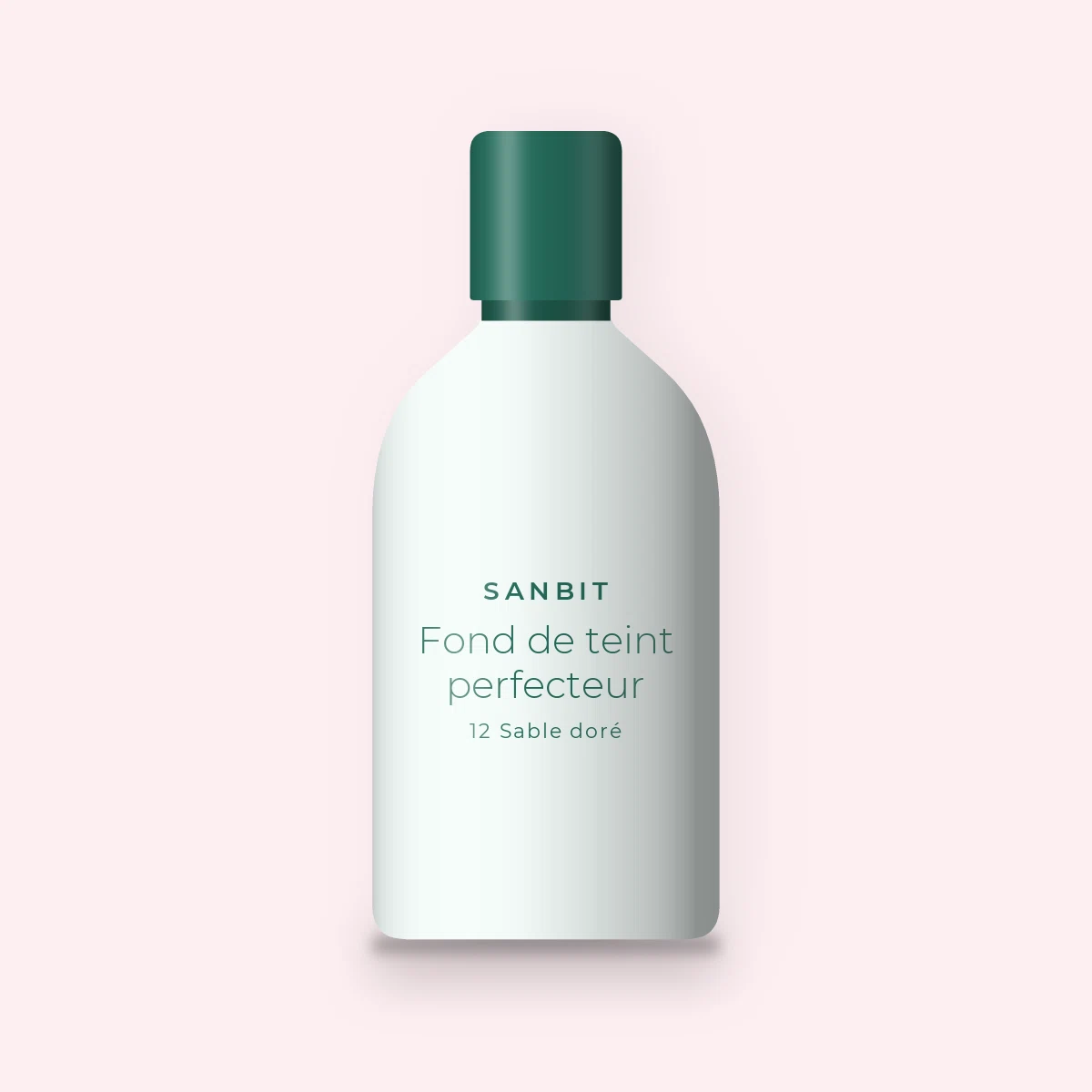 Fond de teint perfecteur à l'eau de rose – Sanbit, flacon 30 ml, teinte 12 Sable doré