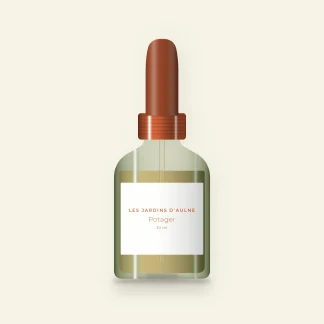 Huile capillaire douceur Potager – Les Jardins d'Aulne, flacon compte-gouttes 30 ml
