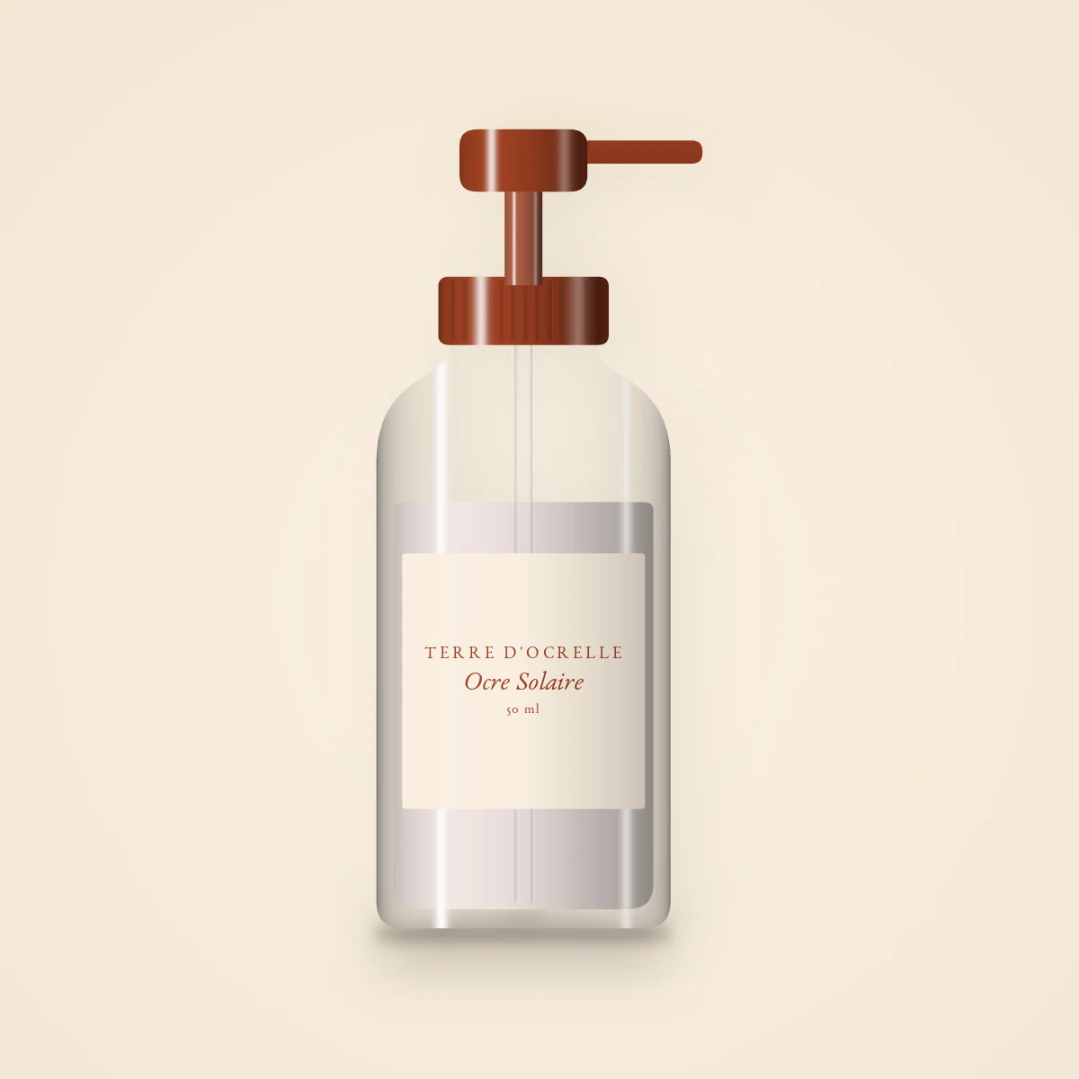 Soin anti-âge défroissant Ocre Solaire – Terre d'Ocrelle, flacon-pompe 50 ml