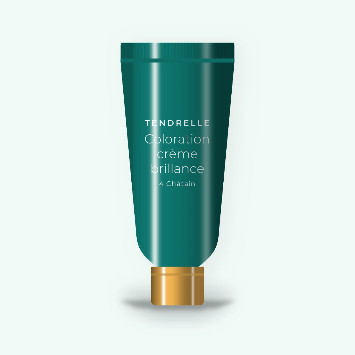 Coloration crème brillance aux céramides – Tendrelle, tube, teinte 4 Châtain