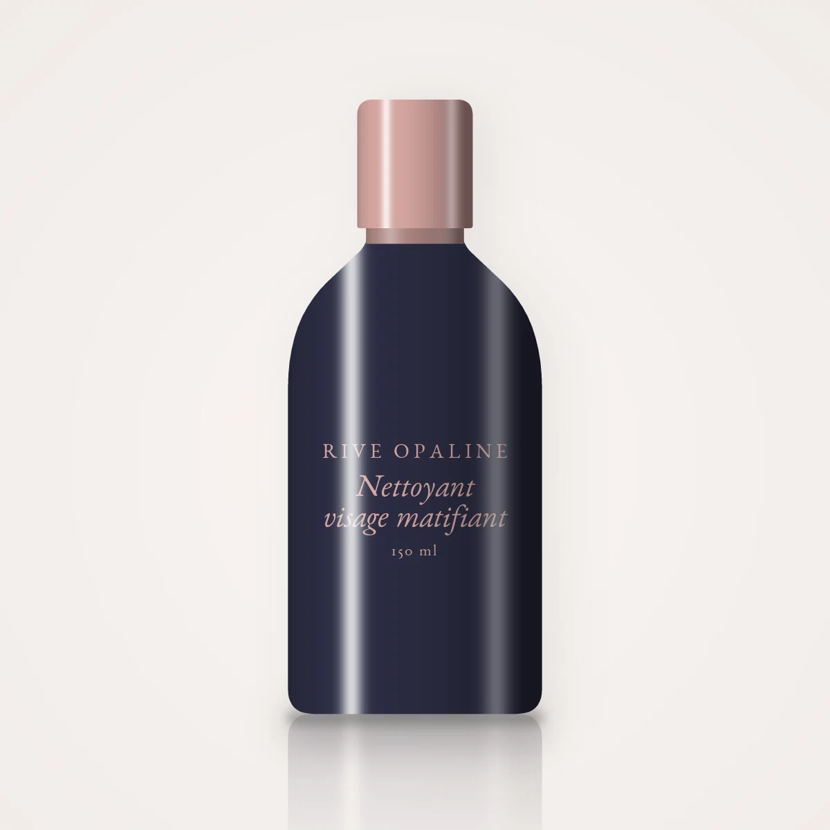 Nettoyant visage matifiant à l'eau de rose – Rive Opaline, flacon 150 ml