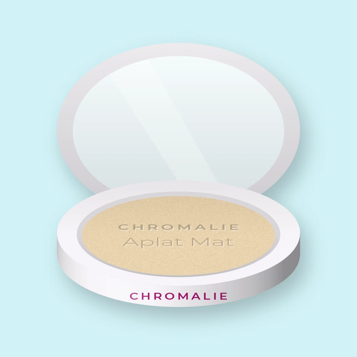 Enlumineur Aplat Mat à l'huile de jojoba – Chromalie, boîtier 4,5 g, teinte Champagne