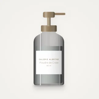 Poudre de Craie nettoyant visage doux – Galerie Albâtre, flacon-pompe 200 ml
