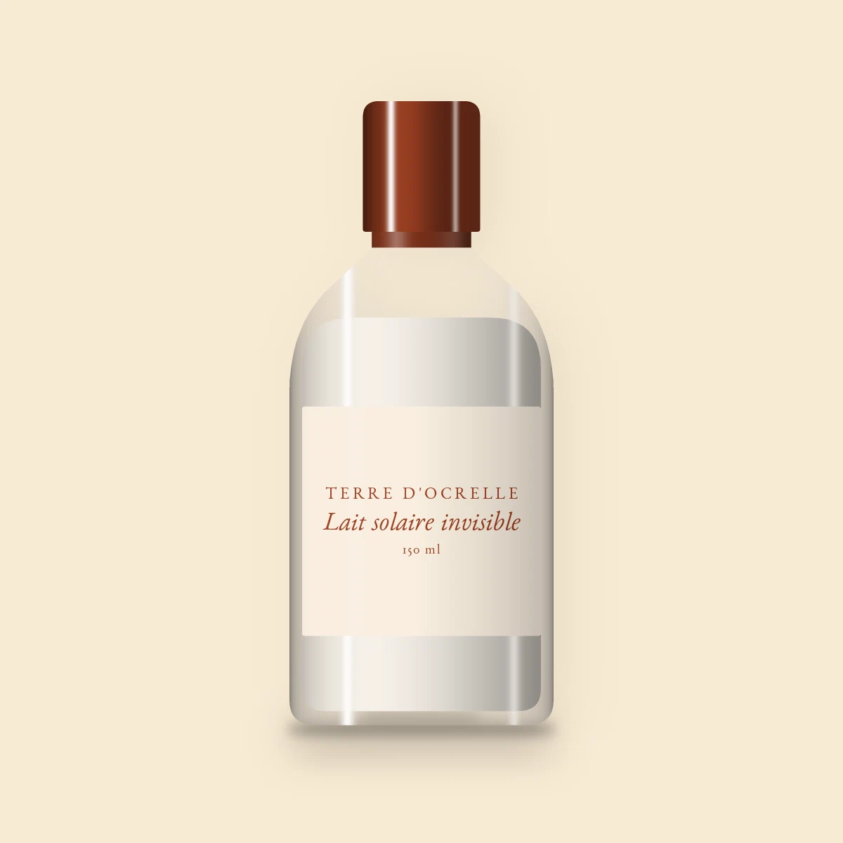 Lait solaire invisible à l'huile de camélia SPF 50+ – Terre d'Ocrelle, flacon 150 ml