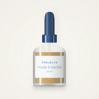 Huile à barbe nutrition intense à l'olive – Fjeldlys, flacon compte-gouttes 30 ml