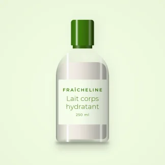 Lait corps hydratant au beurre de cacao – Fraîcheline, flacon 250 ml