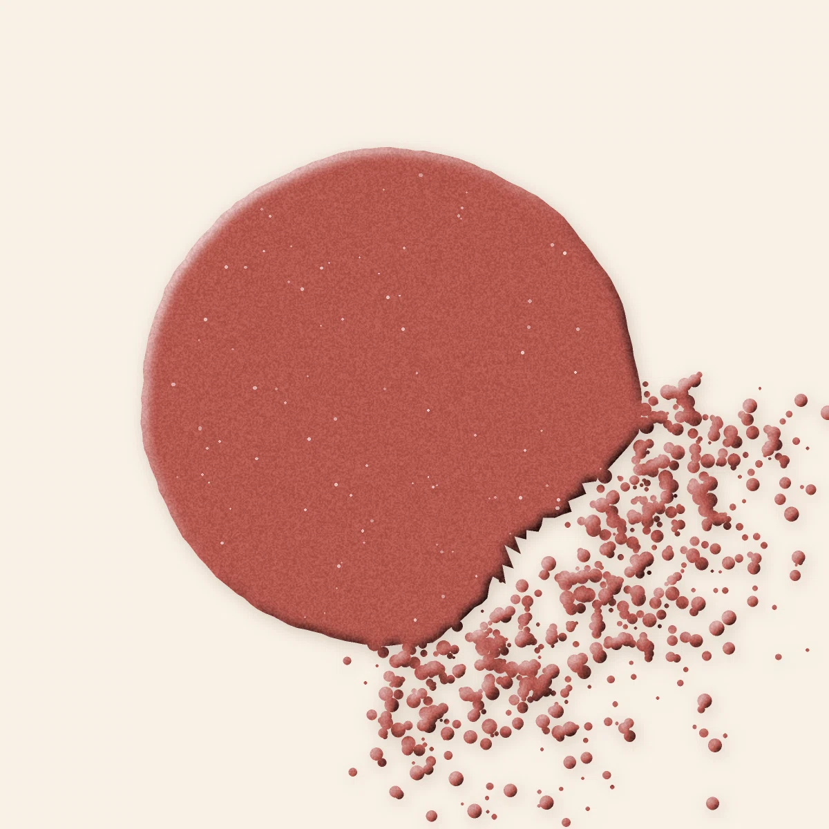 Blush Falaise Blanche sans transfert – Terre d'Ocrelle, aperçu de la teinte 14 Rose brique