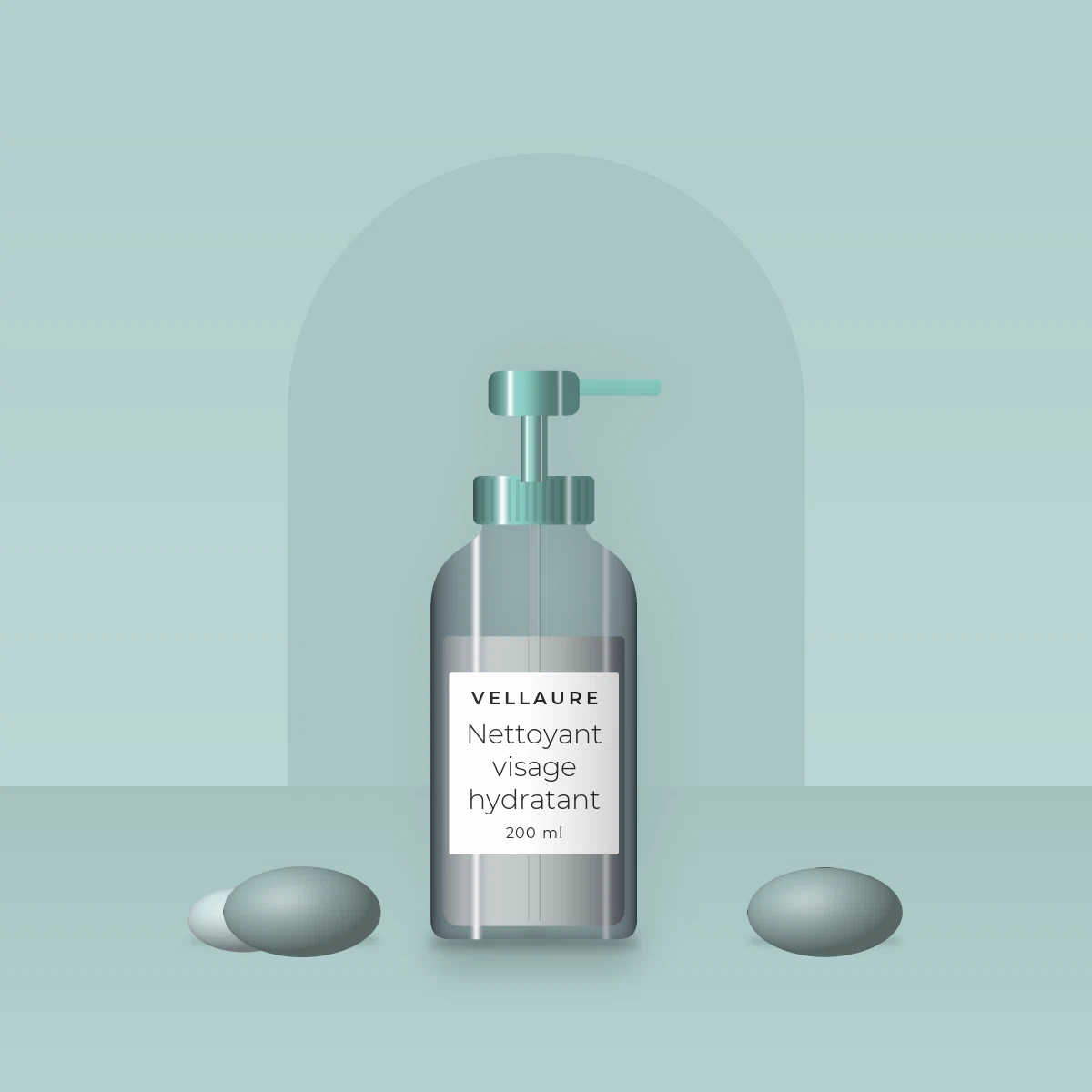 Nettoyant visage hydratant au charbon végétal – Vellaure, photo d'ambiance