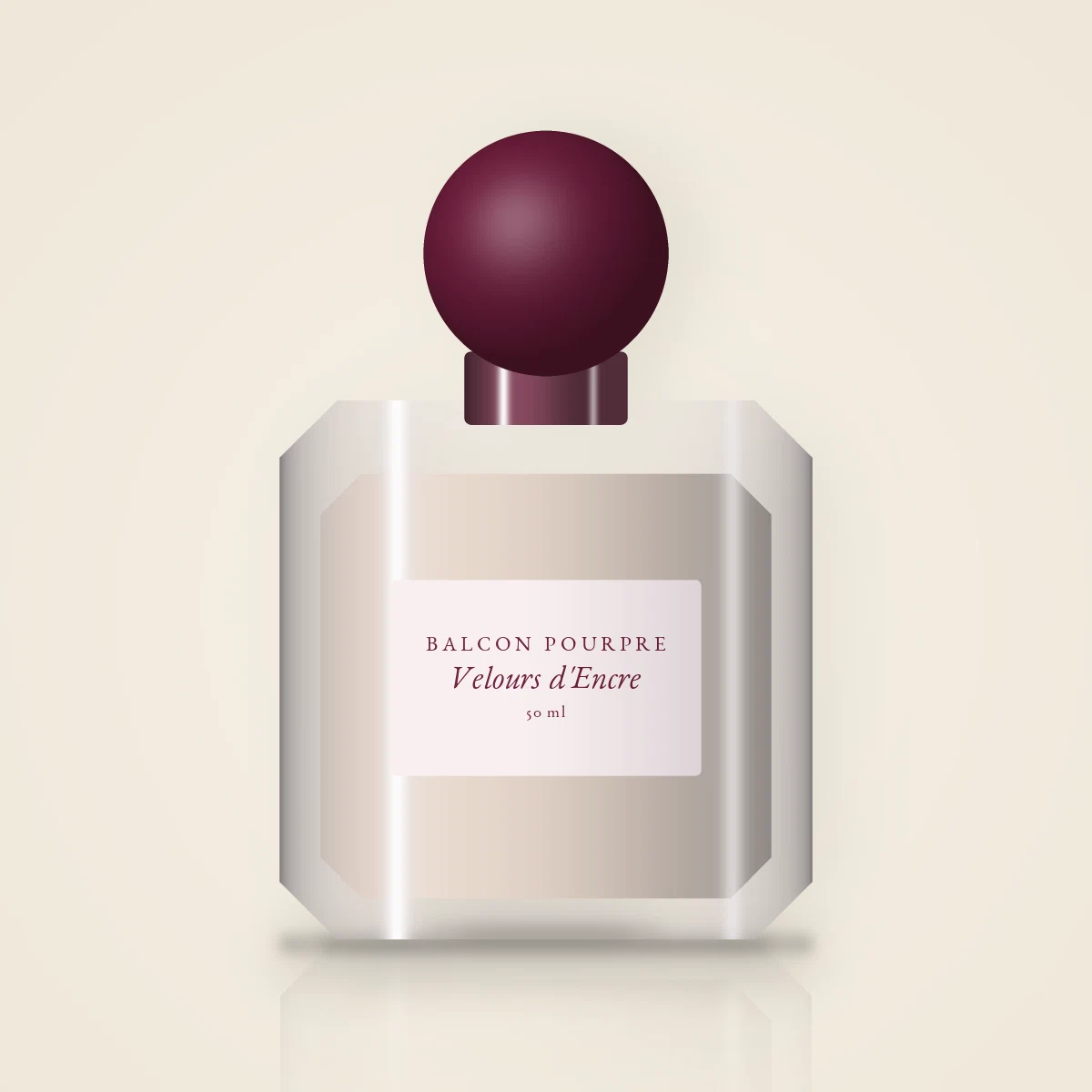 Parfum Velours d'Encre clair-obscur – Balcon Pourpre, flacon 50 ml