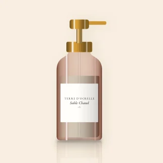 Gel douche Sable Chaud fondant – Terre d'Ocrelle, flacon-pompe 1 L