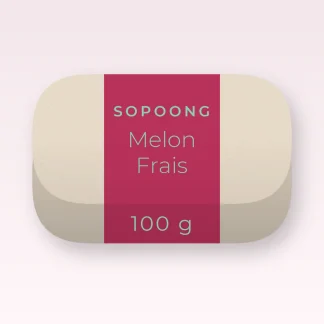 Savon Melon Frais surgras à l'argile blanche – Sopoong, pain 100 g