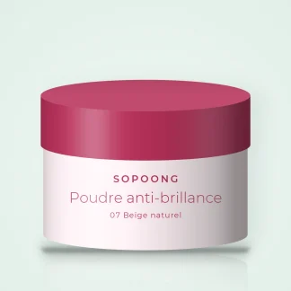 Poudre anti-brillance à l'amidon de maïs – Sopoong, pot 20 g, teinte 07 Beige naturel